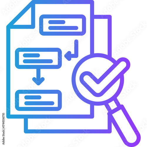 Internal Control line gradient icon