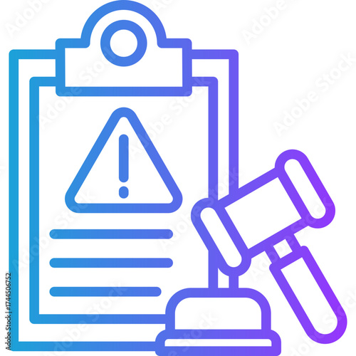 Regulatory Risk line gradient icon
