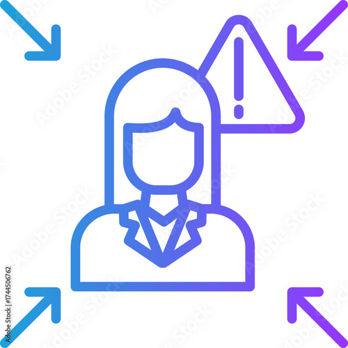 Human Error line gradient icon