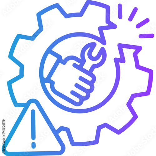 Workflow Disruption line gradient icon