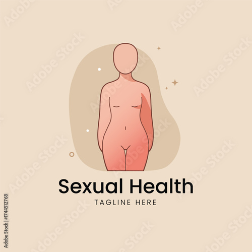 Minimalist human torso figure, representing sexual health, wellness, and education, suitable for clinics, awareness campaigns, reproductive health services, or medical research.
