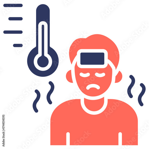 Fever glyph color icon