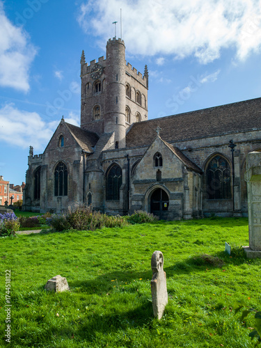 St. John's Church, Devizes in Wiltshire.  Sunshine and clouds.