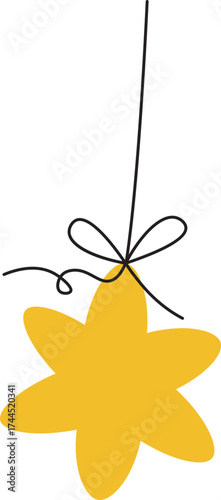 Hanging Star with Ribbon