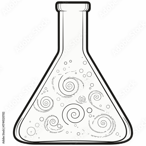 Conical Flask Icon Vector Illustration | Laboratory Equipment Symbol for Science and Chemistr