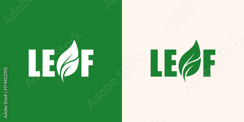 Leaf Logo Eco Friendly Brand Identity