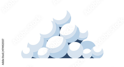 Abstract illustration of rounded shapes creating a cloudy effect