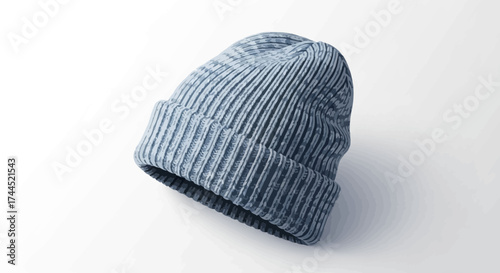 Elegant beanie illustration with smooth texture on a clean white backdrop