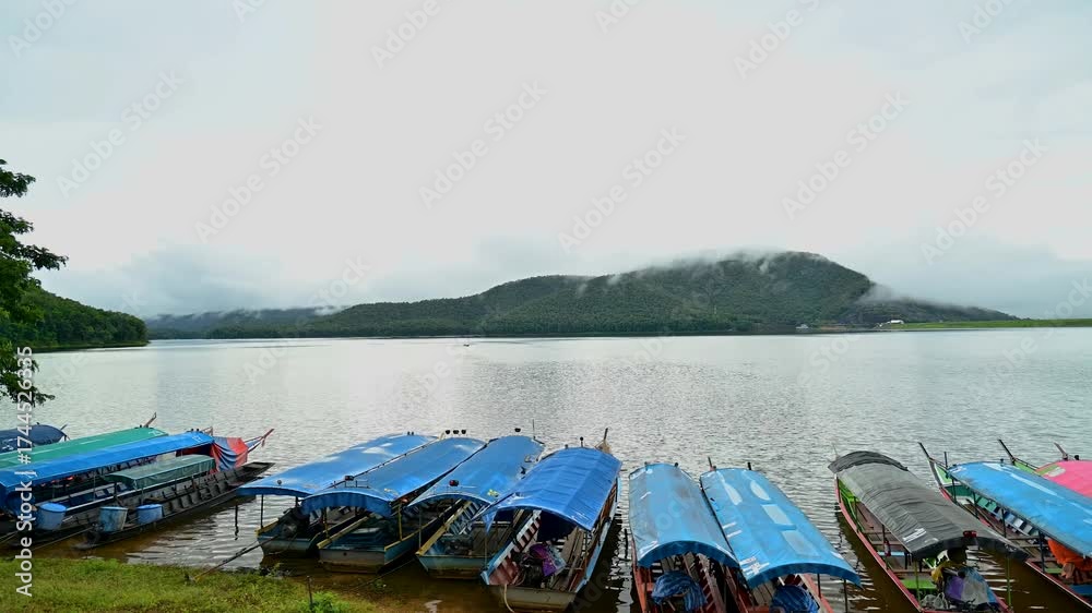 Pick-up point for passengers to board the boat for a morning view, the ...