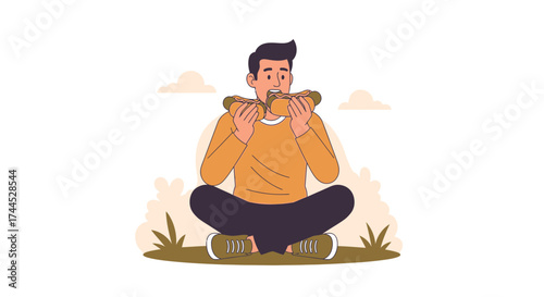Enjoying Delicious Hot Dogs Outdoors: A Moment Of Culinary Delight in Nature