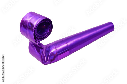 Fotografi Purple party blower noisemaker celebrating birthdays