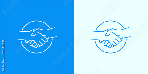 Brand Deal Handshake Logo Design Unique
