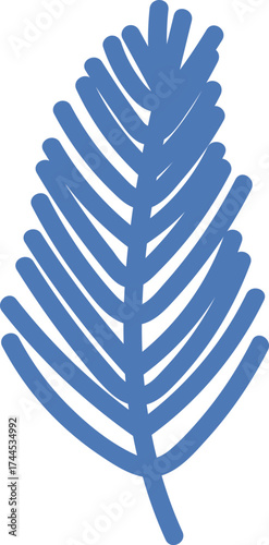Abstract Leaf Silhouette