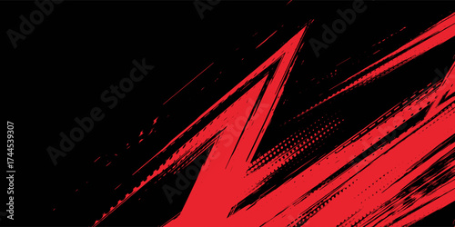Grunge texture effect background. Distressed rough dark abstract textured. Black isolated on red. Graphic design element vintage style decoration concept grunge vector red black modern
