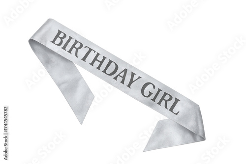 Foto Birthday girl sash ribbon celebrating party event