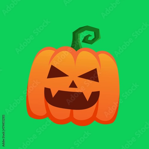 Digital Face Halloween Pumpkin Animation