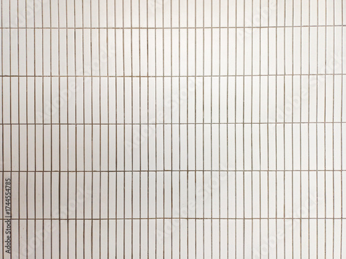 Wallpaper Mural close up image of white white ceramic wall tiles use as background with blank space for design. interior wall finishing material. metro tiles background. subway brick in vertical pattern. Torontodigital.ca