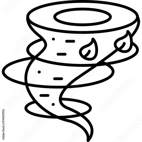 Tornado Outline Icon