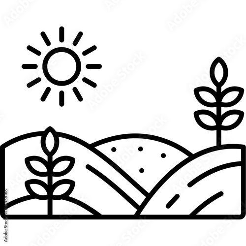 Prairie Outline Icon