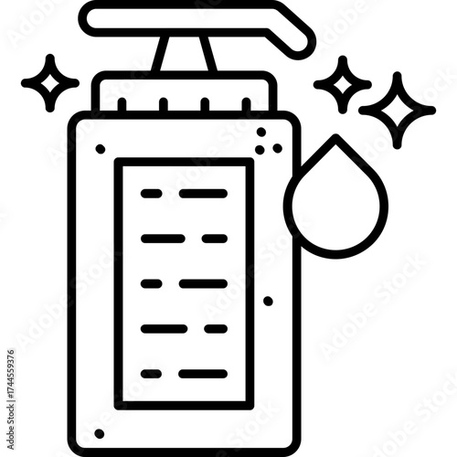 Body Lotion Outline Icon