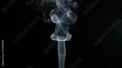 Wallpaper Mural Abstract Smoke Plume Rising Against Black Background. Torontodigital.ca