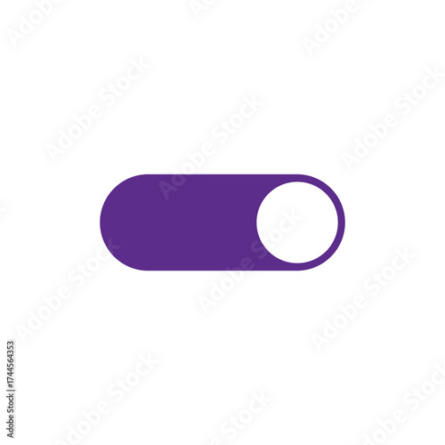 Toggle switch in the off position, use it for your next design project, web page or app interface for a modern user experience