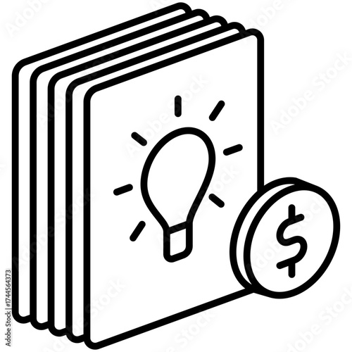 Innovation Mini Illustration Isometric Icon. Use For Modern Concept, Print, Ui, Ux Kit, Web And App Development. Vector Related To Market, Business, Finace