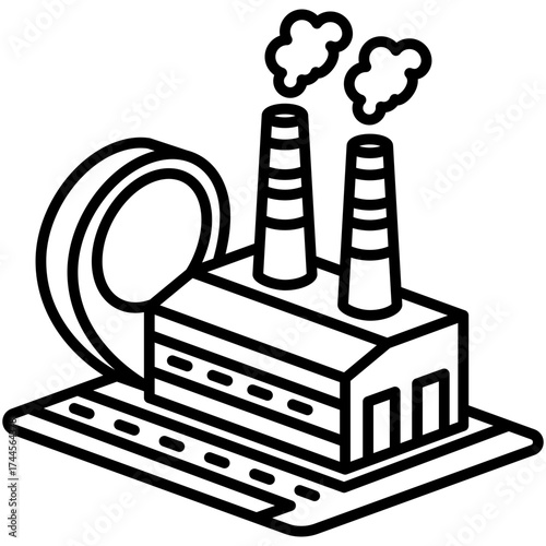 Industry Mini Illustration Isometric Icon. Use For Modern Concept, Print, Ui, Ux Kit, Web And App Development. Vector Related To Market, Business, Finace