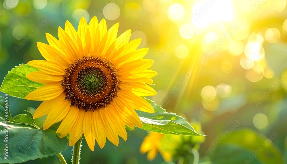 Obraz premium Sunny sunflower in a field