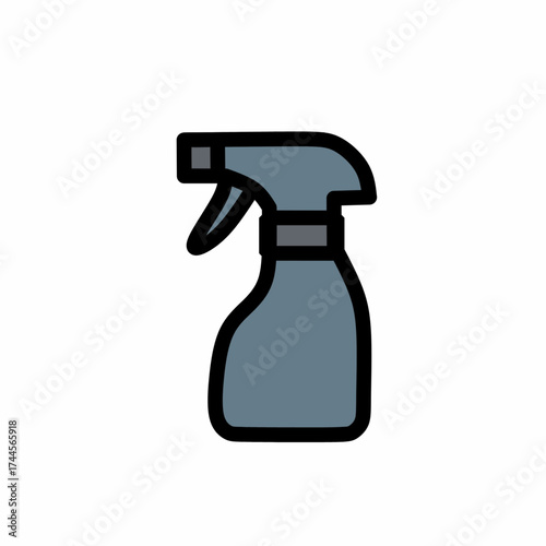 Spray Bottle Icon for Cleaning and Disinfection Illustration