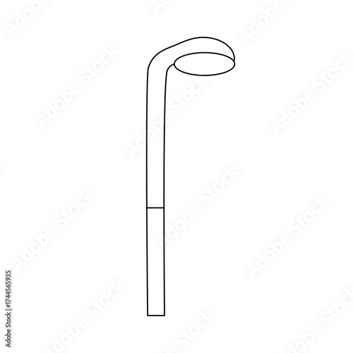シンプルな線画の街灯のイラスト