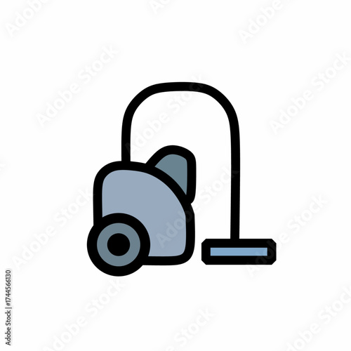 Vacuum cleaner icon for cleaning service and household chores