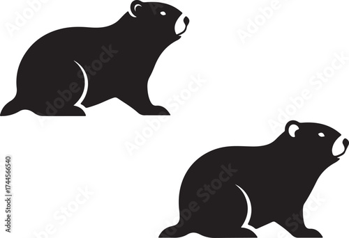vector illustration of a Groundhog