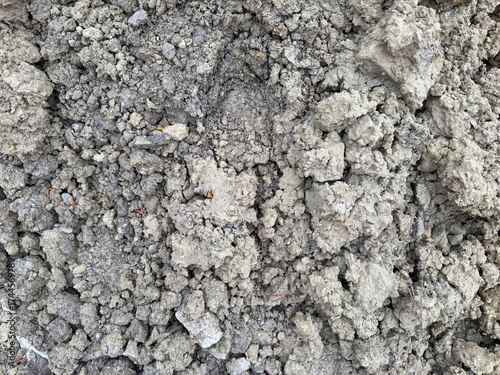 Large pile of dug up clay soil