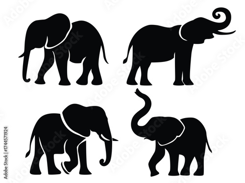 elephant silhouette for logo, elephant logo for anti-poaching protection campaign, save the elephant