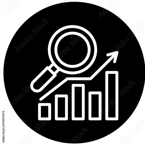 Trend Analysis  Icon Circle Vector Illustration