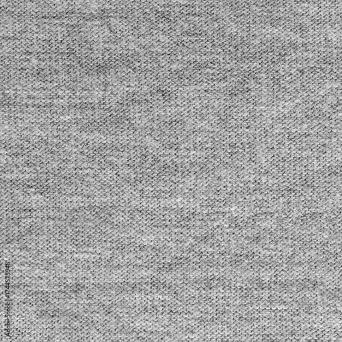 Grey Natural Cotton Melange Blend Fabric Background Texture Pattern, Large Detailed Gray Horizontal Textured Blended Textile Mixture Swatch Macro Closeup, Blank Empty Copy Space, Smart Casual Style
