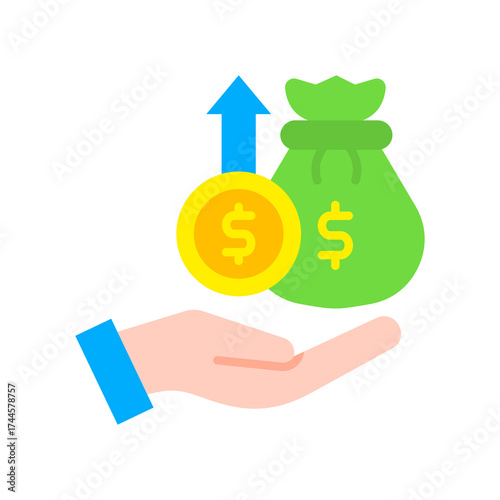 Profit flat icon
