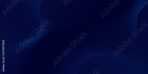 Premium background with diagonal dark blue lines pattern. Vector horizontal template for contemporary formal invitation, prestigious gift certificate, digital luxury business banner, luxury voucher.