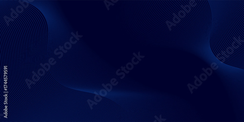 Premium background with diagonal dark blue lines pattern. Vector horizontal template for contemporary formal invitation, prestigious gift certificate, digital luxury business banner, luxury voucher.