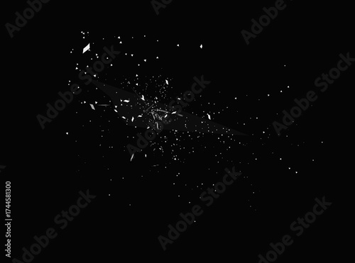 Black explosion cloud. Abstract vector illustration.