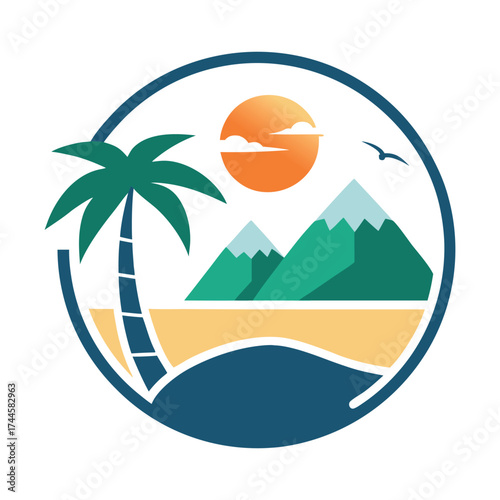 Modern Minimalist Travel Logo Design For Tourism And Adventure Branding