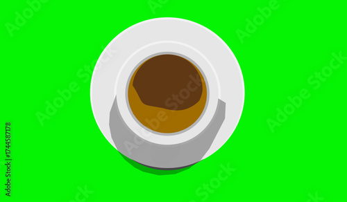 top view of a cup of coffee