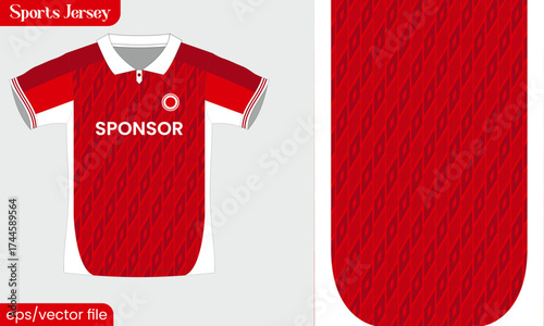 Vector sport jersey soccer for sublimation