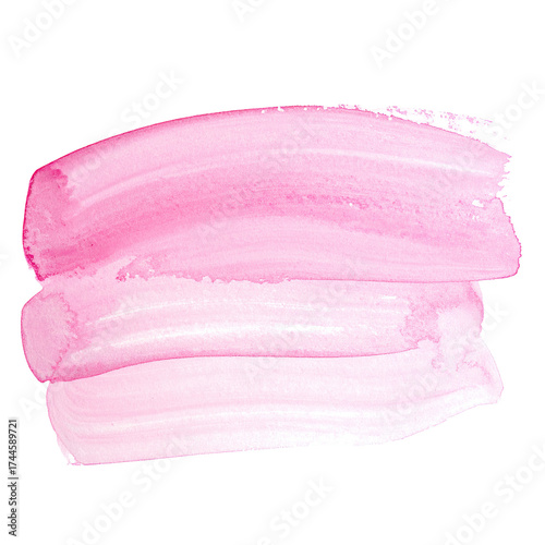 Wallpaper Mural Brushstroke in shades of pink, watercolor-like, with textured edges and a black background Torontodigital.ca