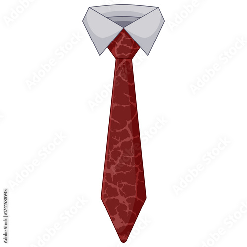 Elegant Maroon Tie with Pattern - Business and Formal Wear Accessory