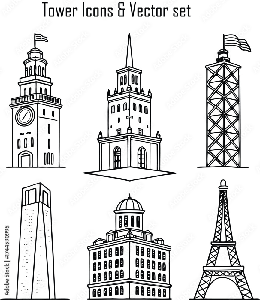 Obraz premium Church Icons & Vector