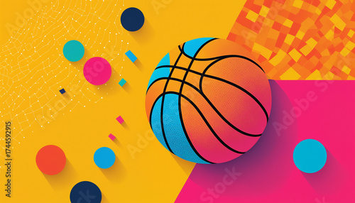 modern basketball illustrat...