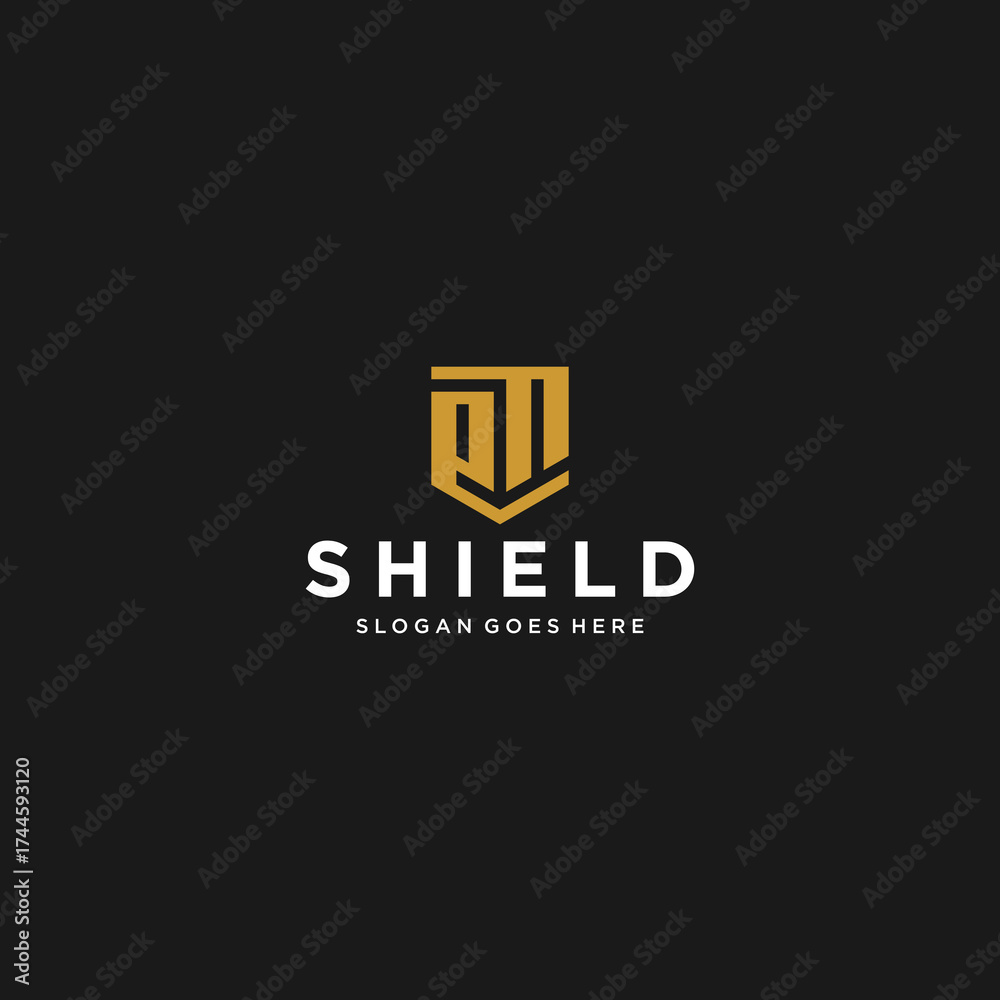 Obraz premium EF Shield Logo Design Inspiration 