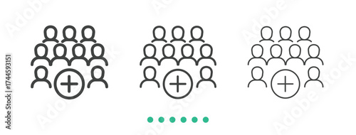 Follower icon. Thin line icon vector